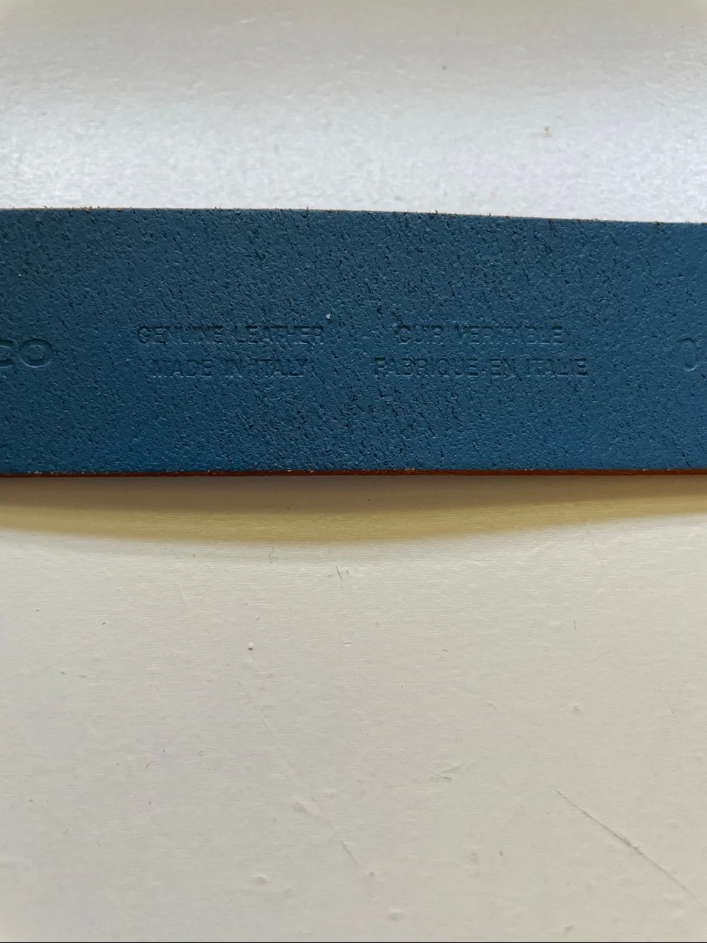 Leather Made In Italy Belt Sz 34 Blue Classic Minimalist Men Wear Club Monoco